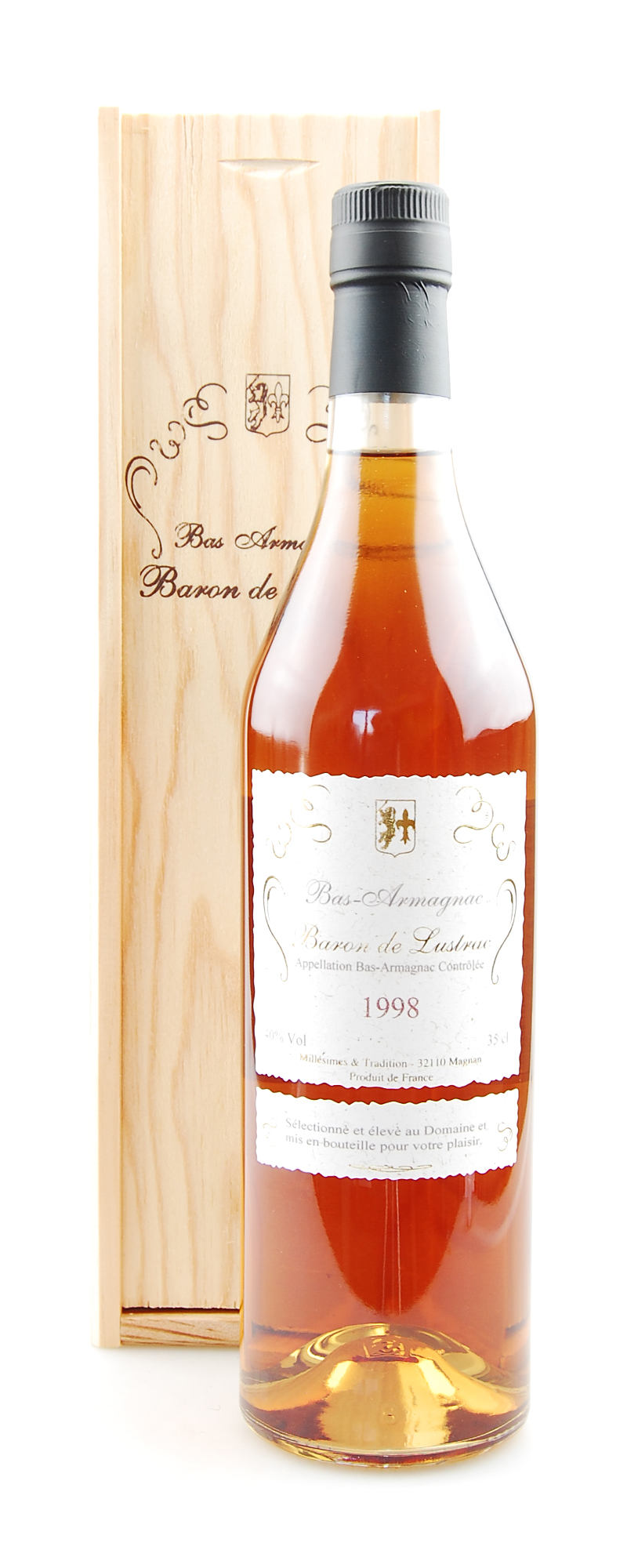 Armagnac 1998 Bas-Armagnac Baron de Lustrac 0,7l