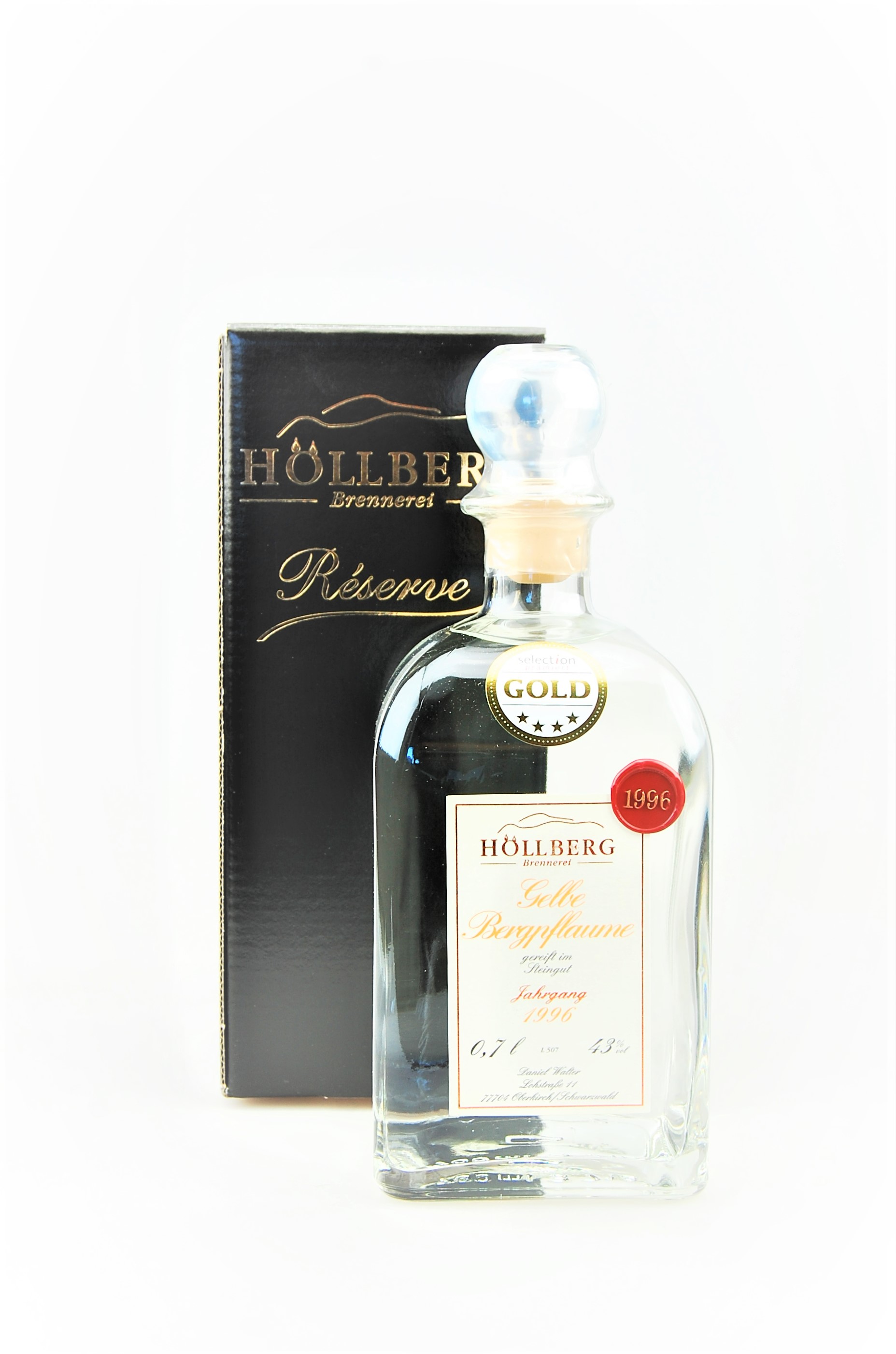 Obstbrand 1996 Gelber Bergpflaumenbrand Reserve