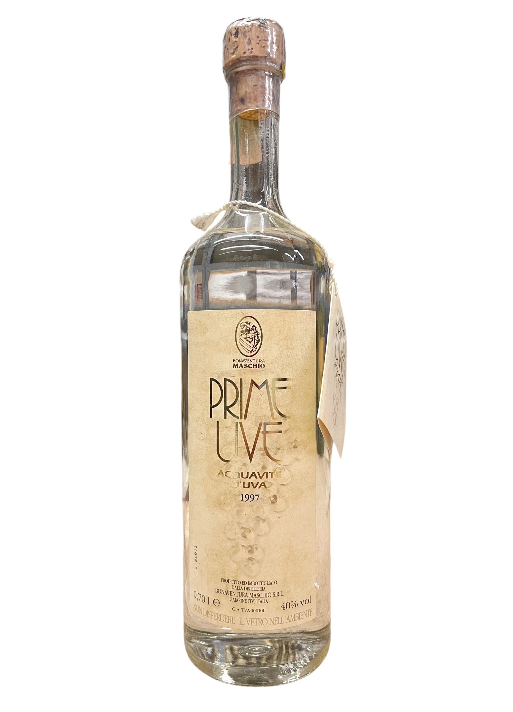 Grappa 1997 Prime Uve Maschio Acquavite d´Uva