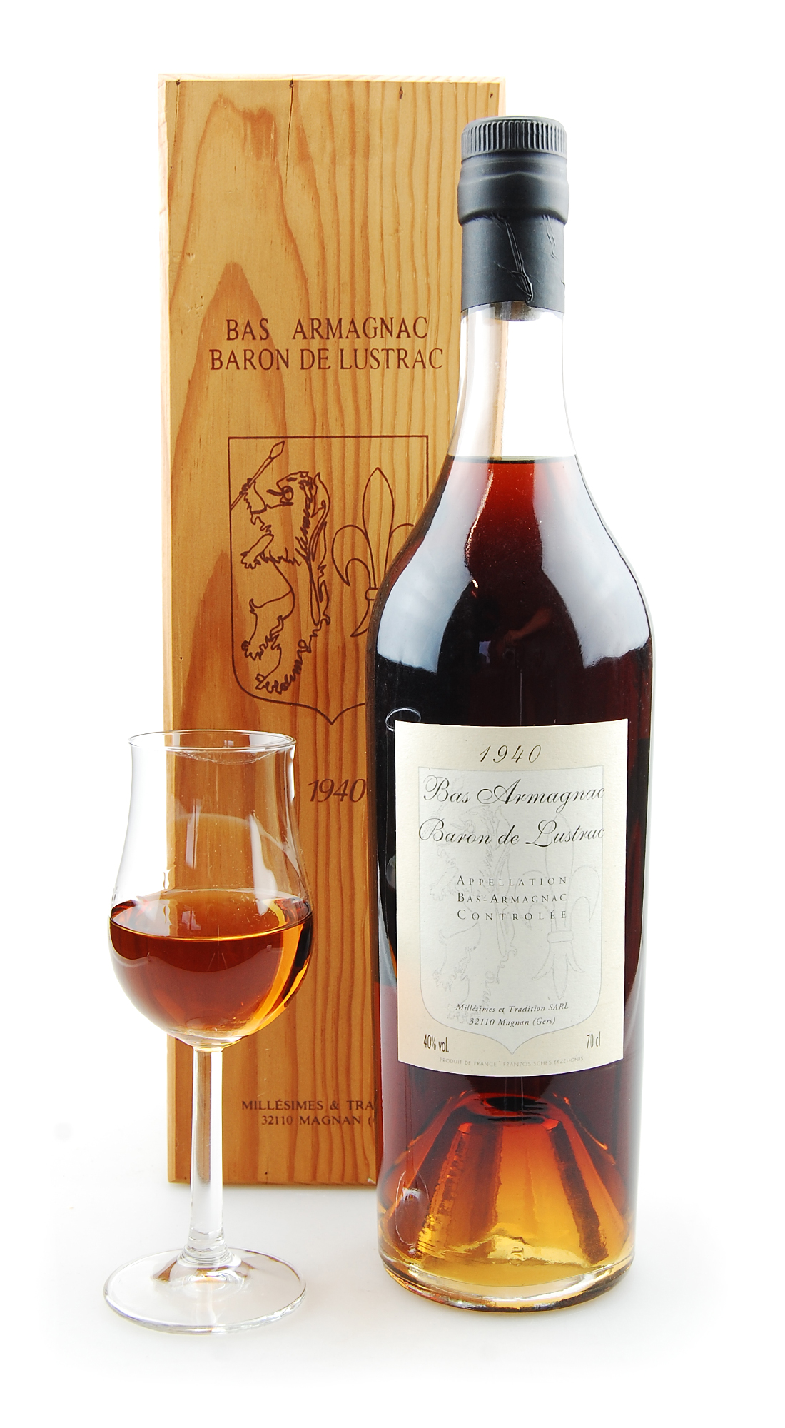 Armagnac 1940 Bas-Armagnac Baron de Lustrac