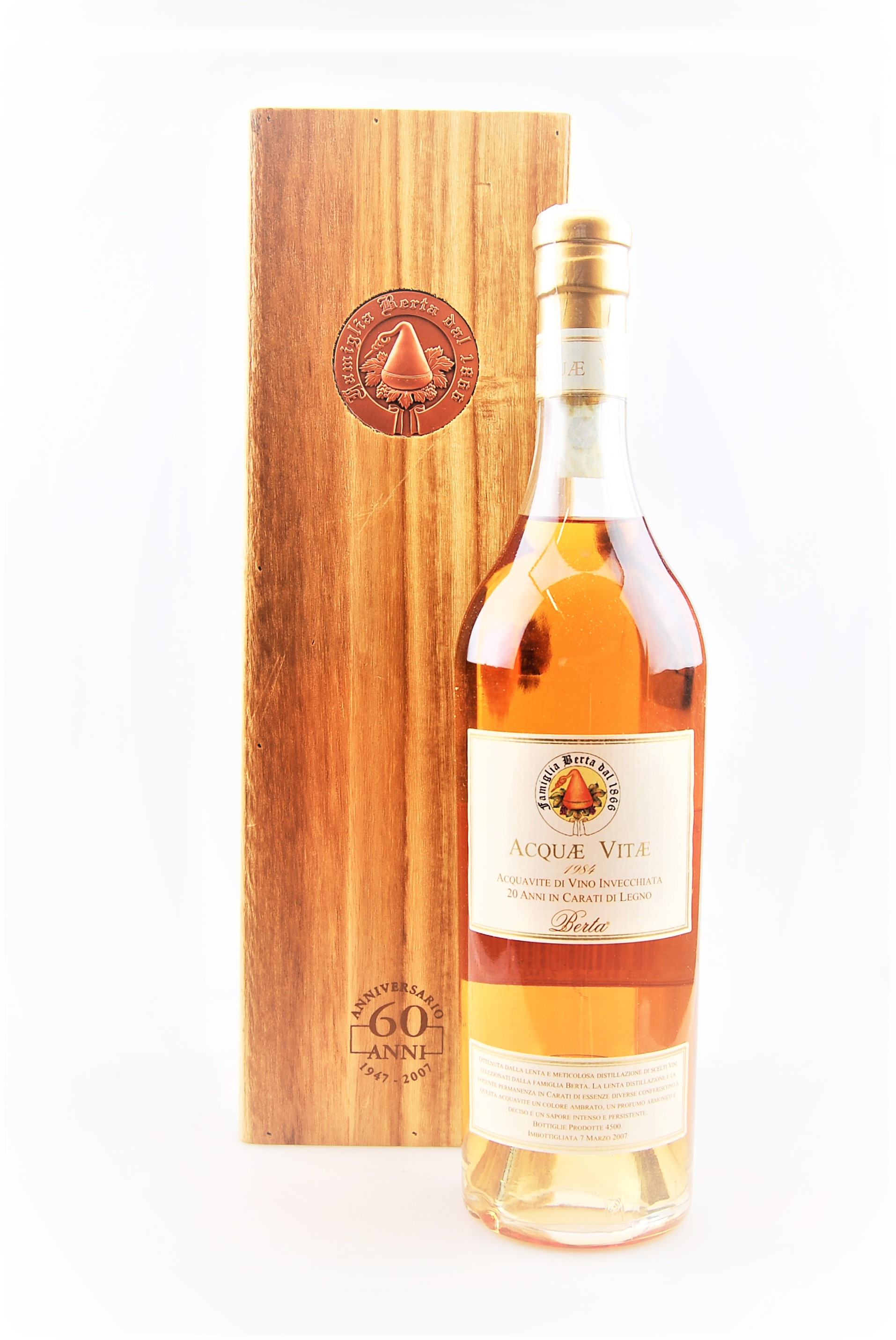 Grappa 1984 Acquavite di Vino Berta Invecchiato