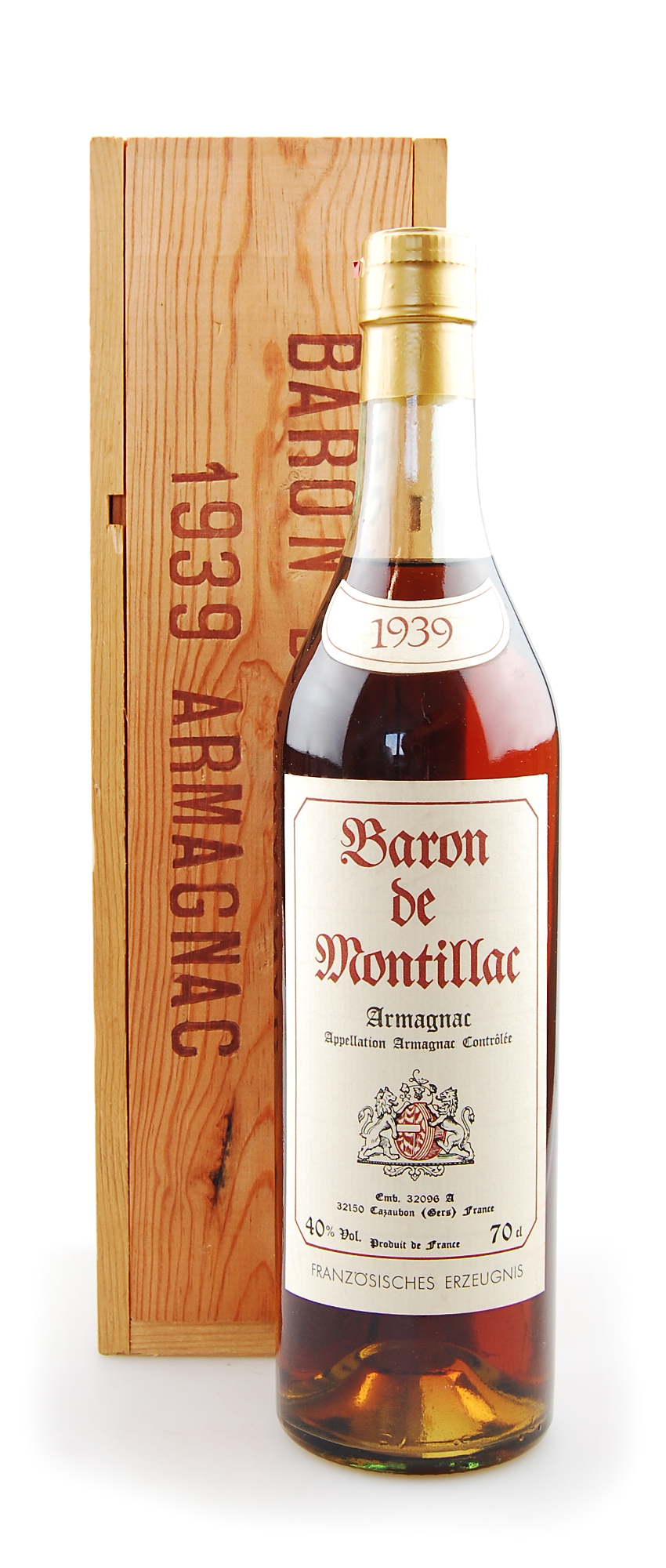 Armagnac 1939 Armagnac Baron de Montillac