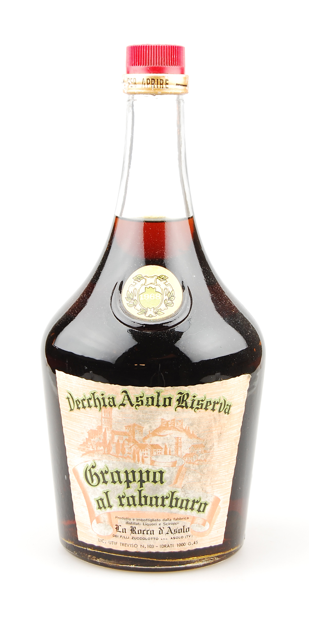 Grappa 1968 al rabarbara Vecchia Asolo Riserva