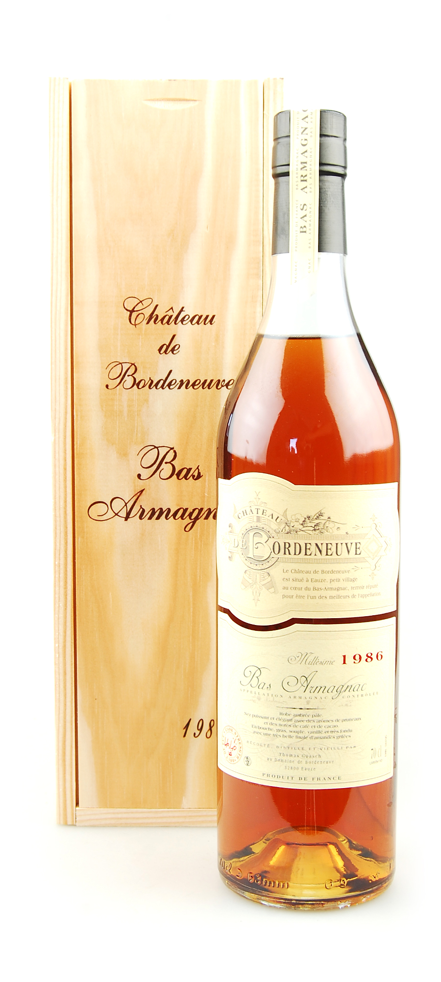 Armagnac 1986 Bas-Armagnac Chateau de Bordeneuve