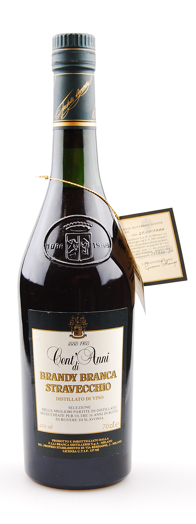 Brandy 1988 Stravecchio Cent di Anni Branca