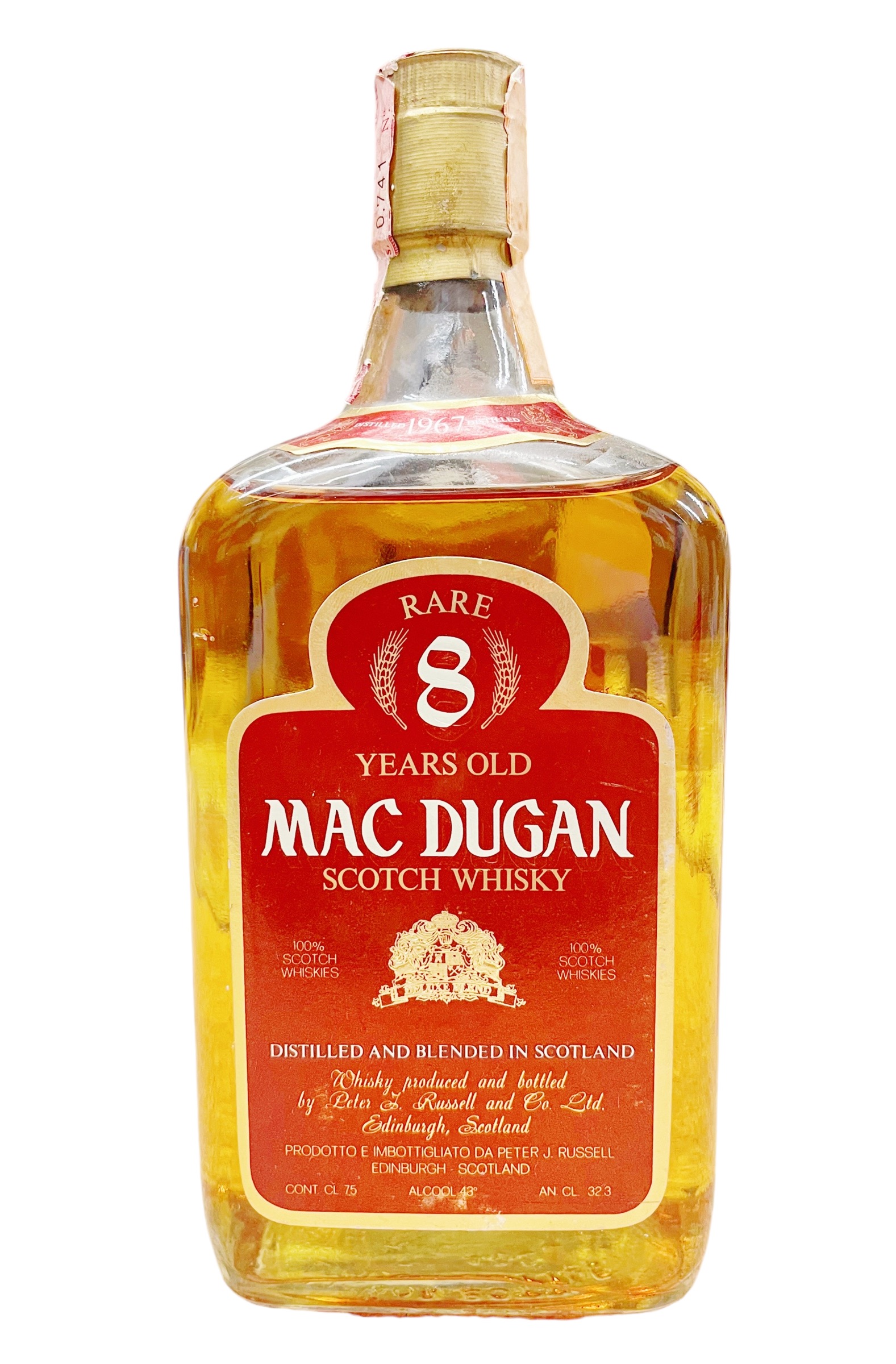 Whisky 1967 Mac Dugan Rare 8 Years Blended Scotch