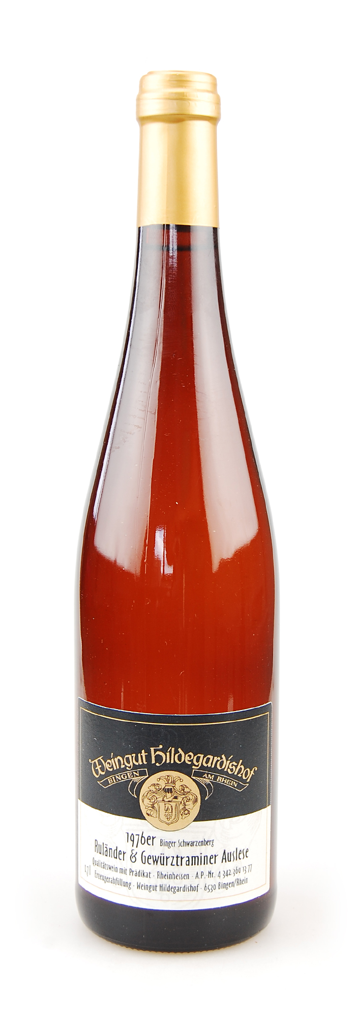 Wein 1976 Binger Schwarzenberg Auslese Ruländer & Gewürztraminer