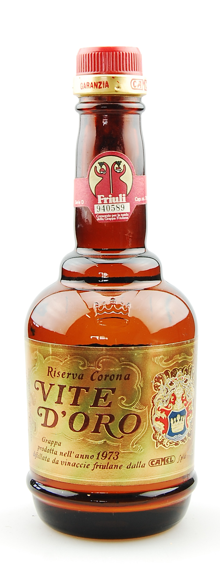 Grappa 1973 Riserva Corona Vite d'Oro Camel