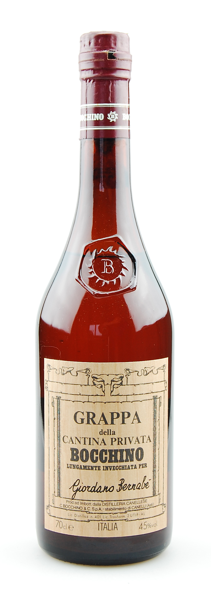 Grappa 1988 della Cantina Privata Bocchino
