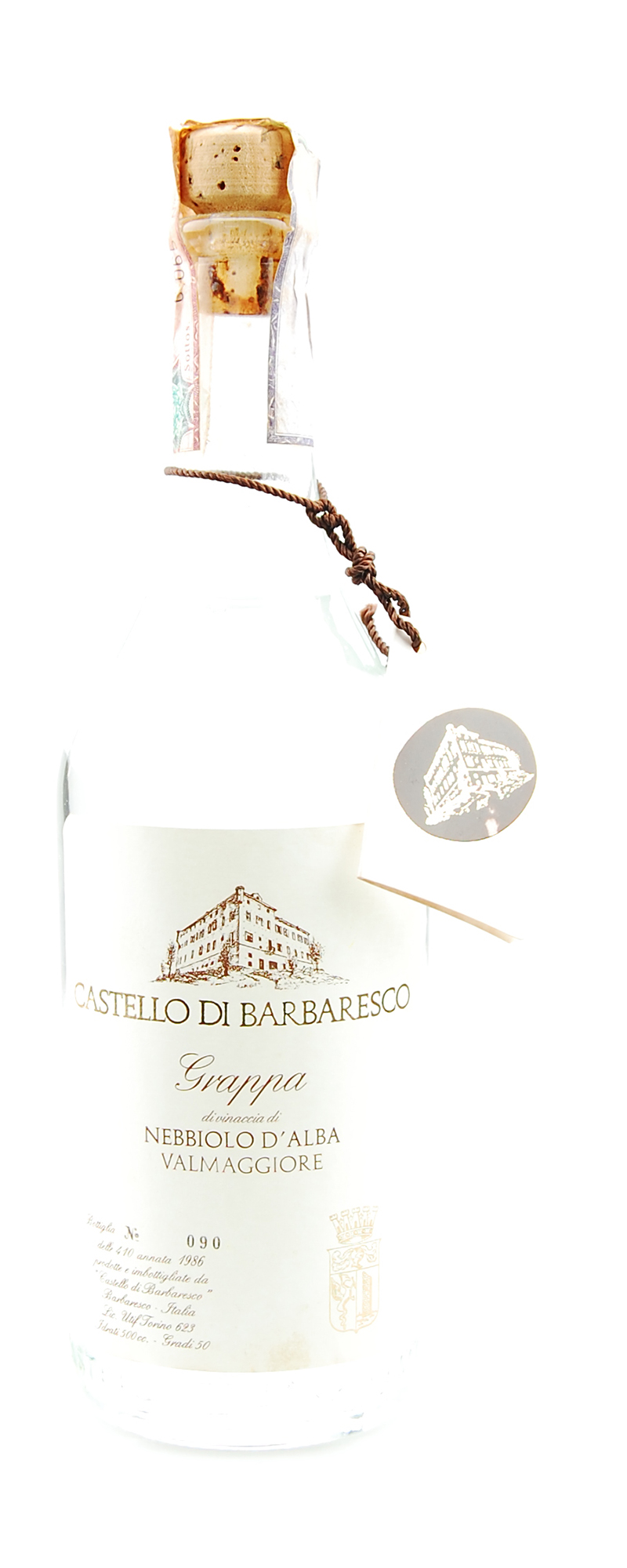 Grappa 1986 Nebbiolo Valmaggiore Castello di Barbaresco