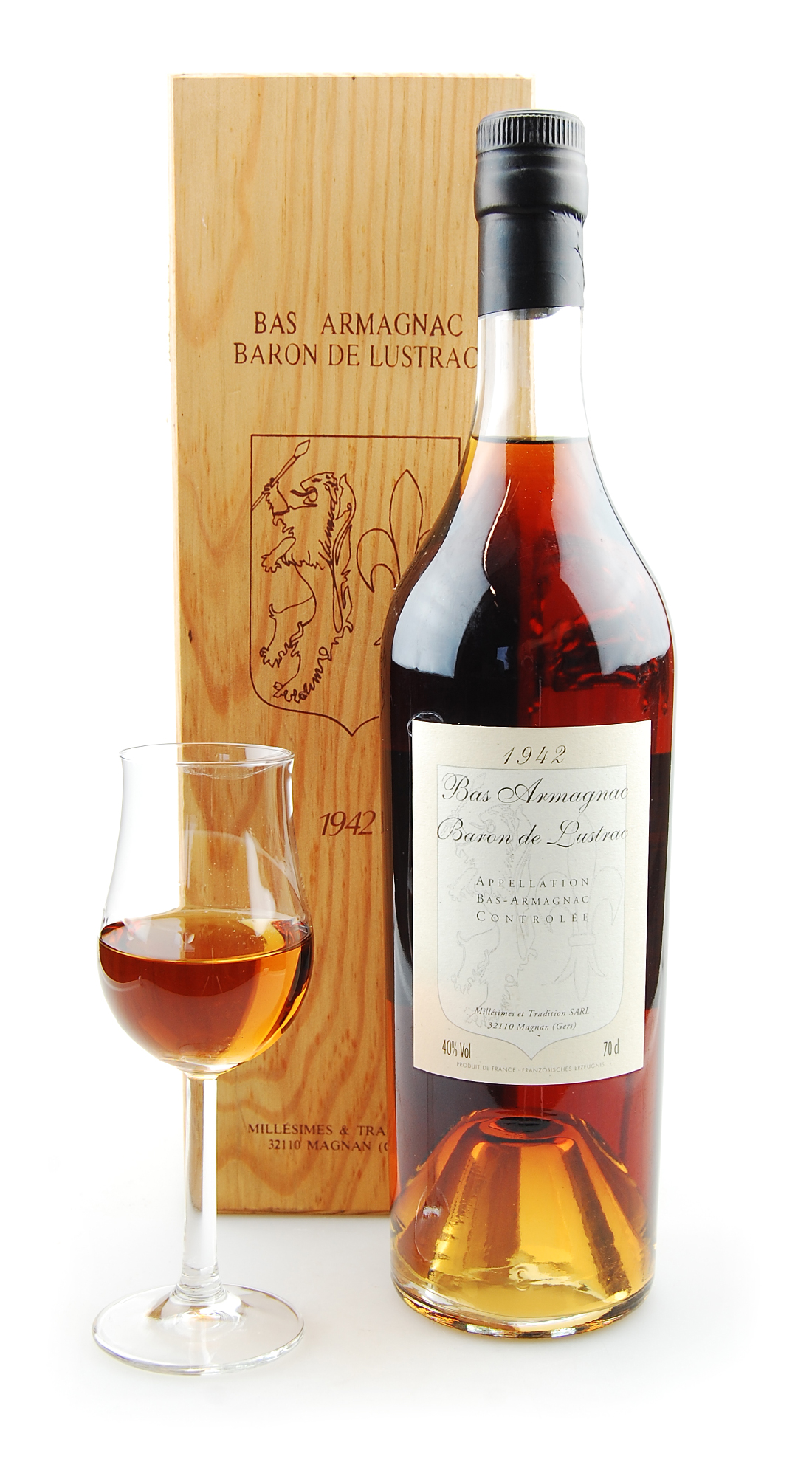 Armagnac 1942 Bas-Armagnac Baron de Lustrac