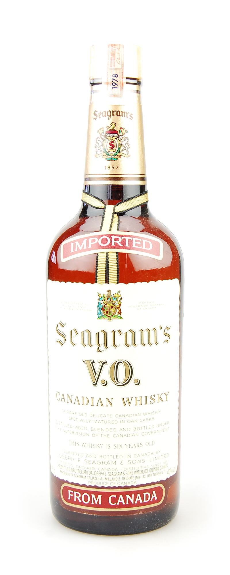 Whisky 1978 Seagram´s V.O. Canadian Whisky