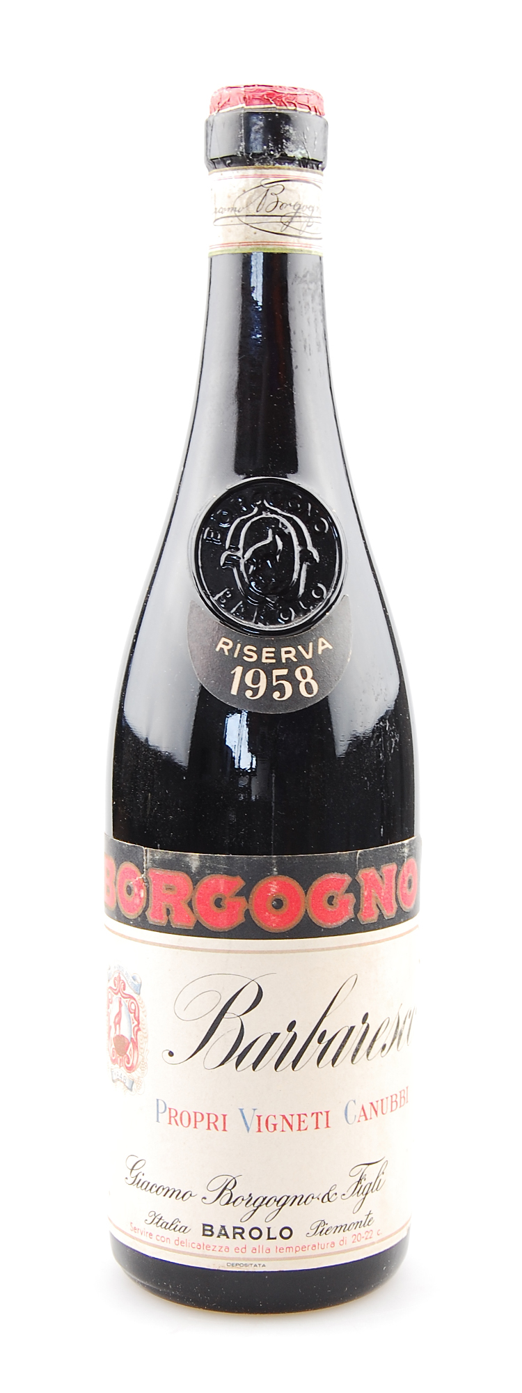 Wein 1958 Barbaresco Giacomo Borgogno Riserva