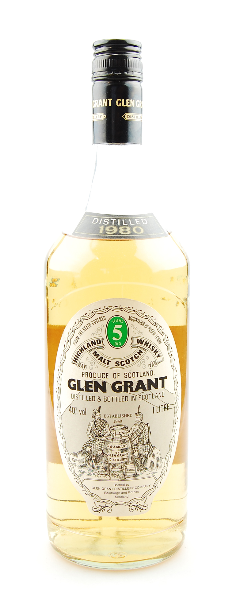 Whisky 1980 Glen Grant Malt Whisky 5 years 1 Liter