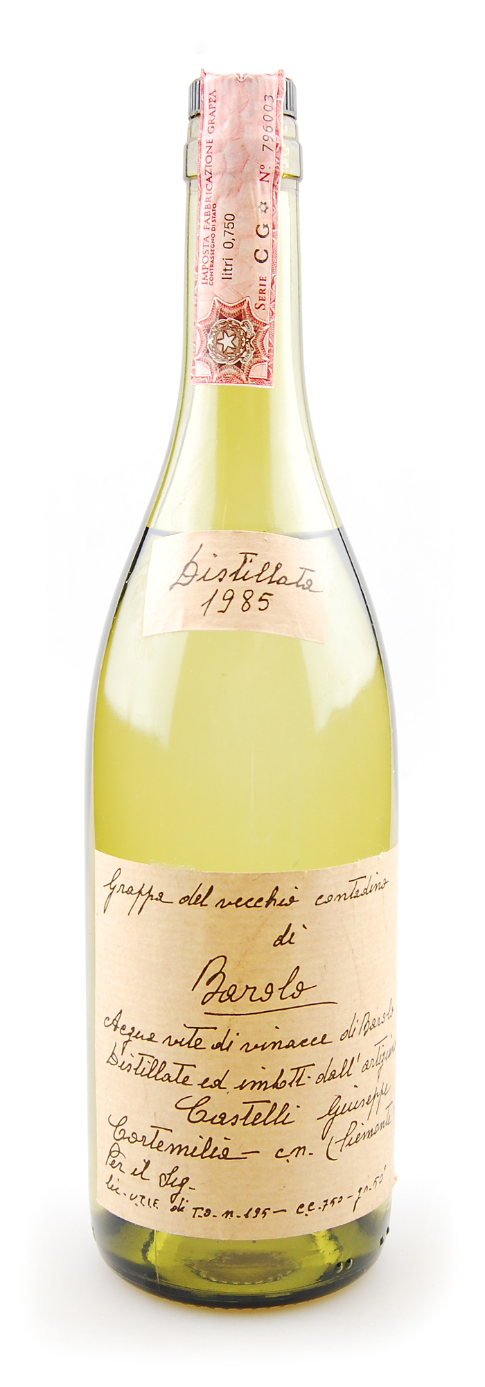 Grappa 1985 Barolo Invecchiata Giuseppe Castelli