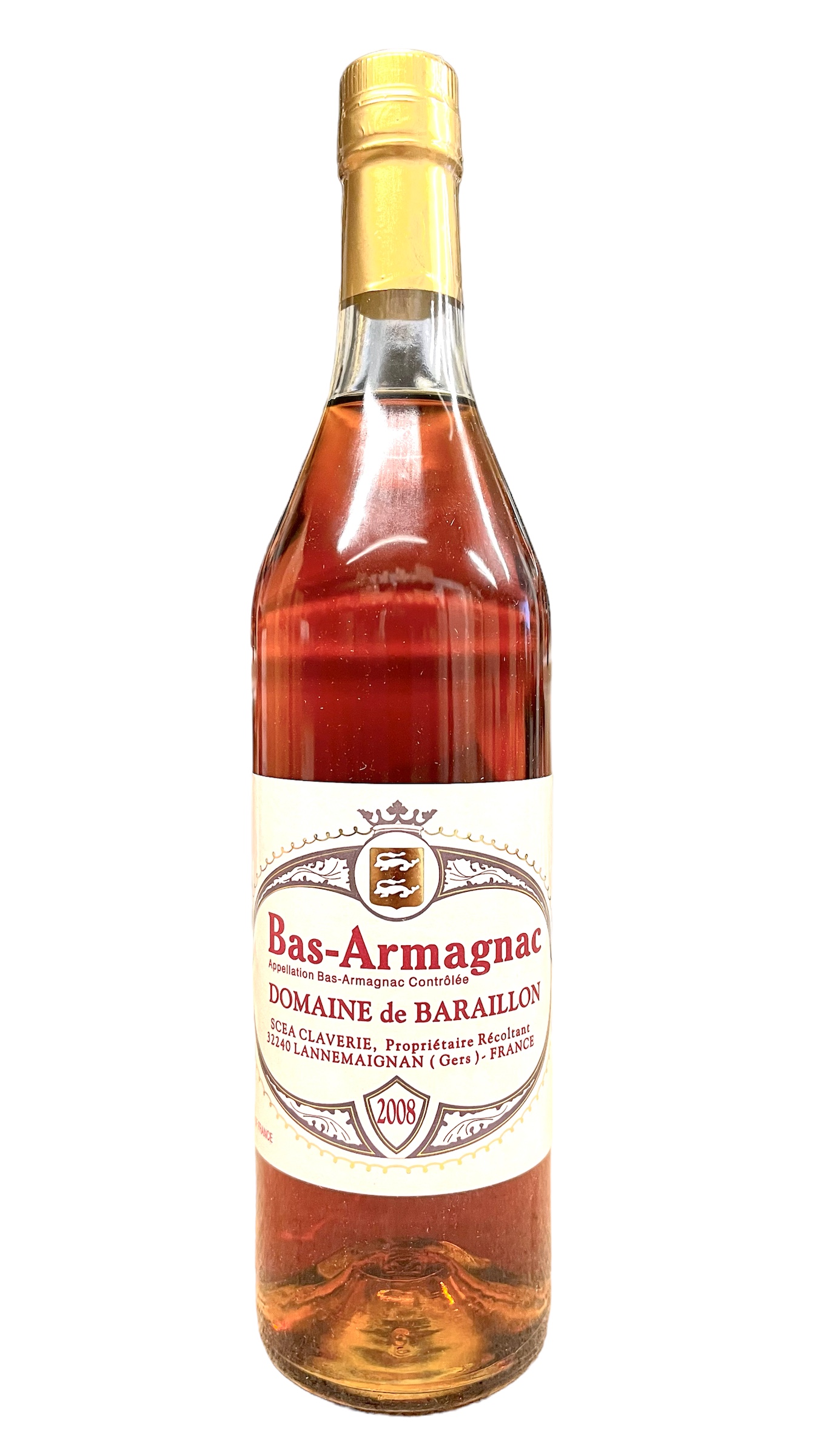 Armagnac 2008 Bas-Armagnac Domaine de Barraillon