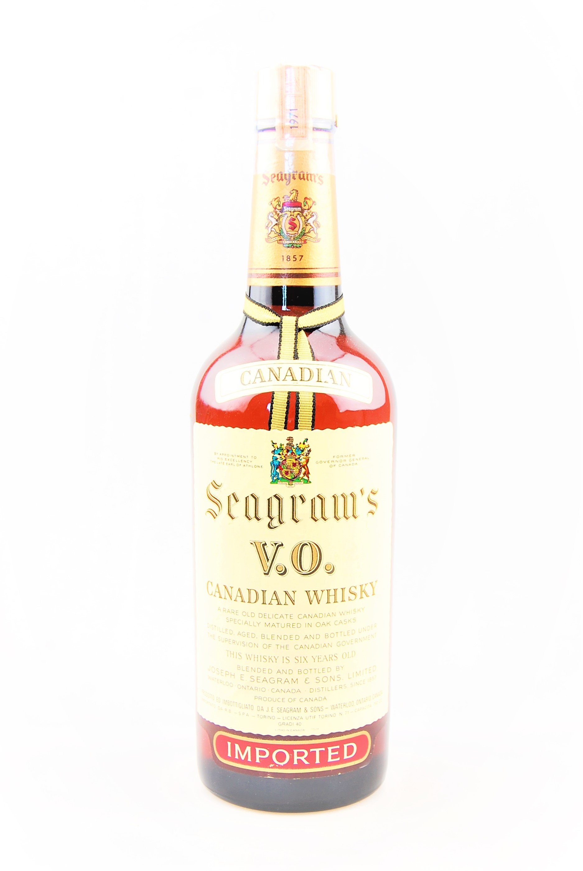 Whisky 1971 Seagram´s V.O. Canadian Whisky 6 years