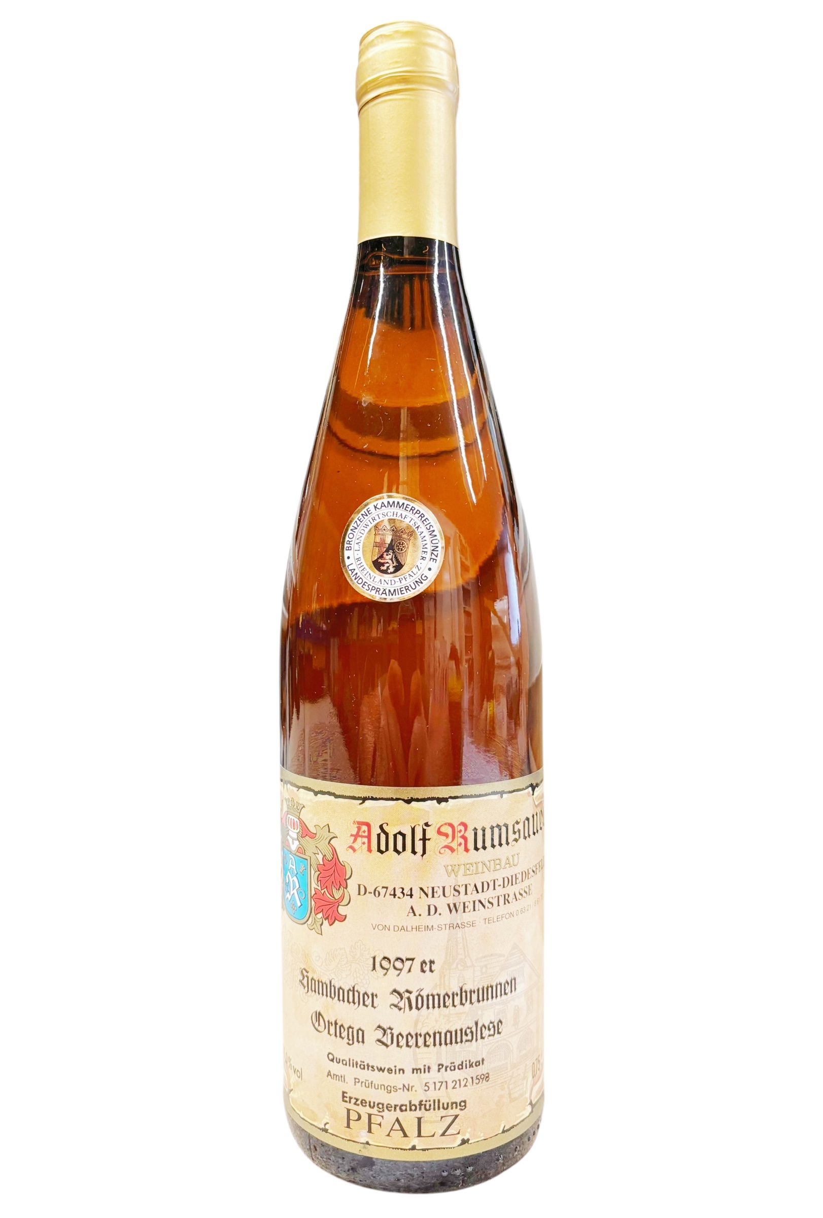 Wein 1997 Ortega Beerenauslese Hambacher Römerbrunnen