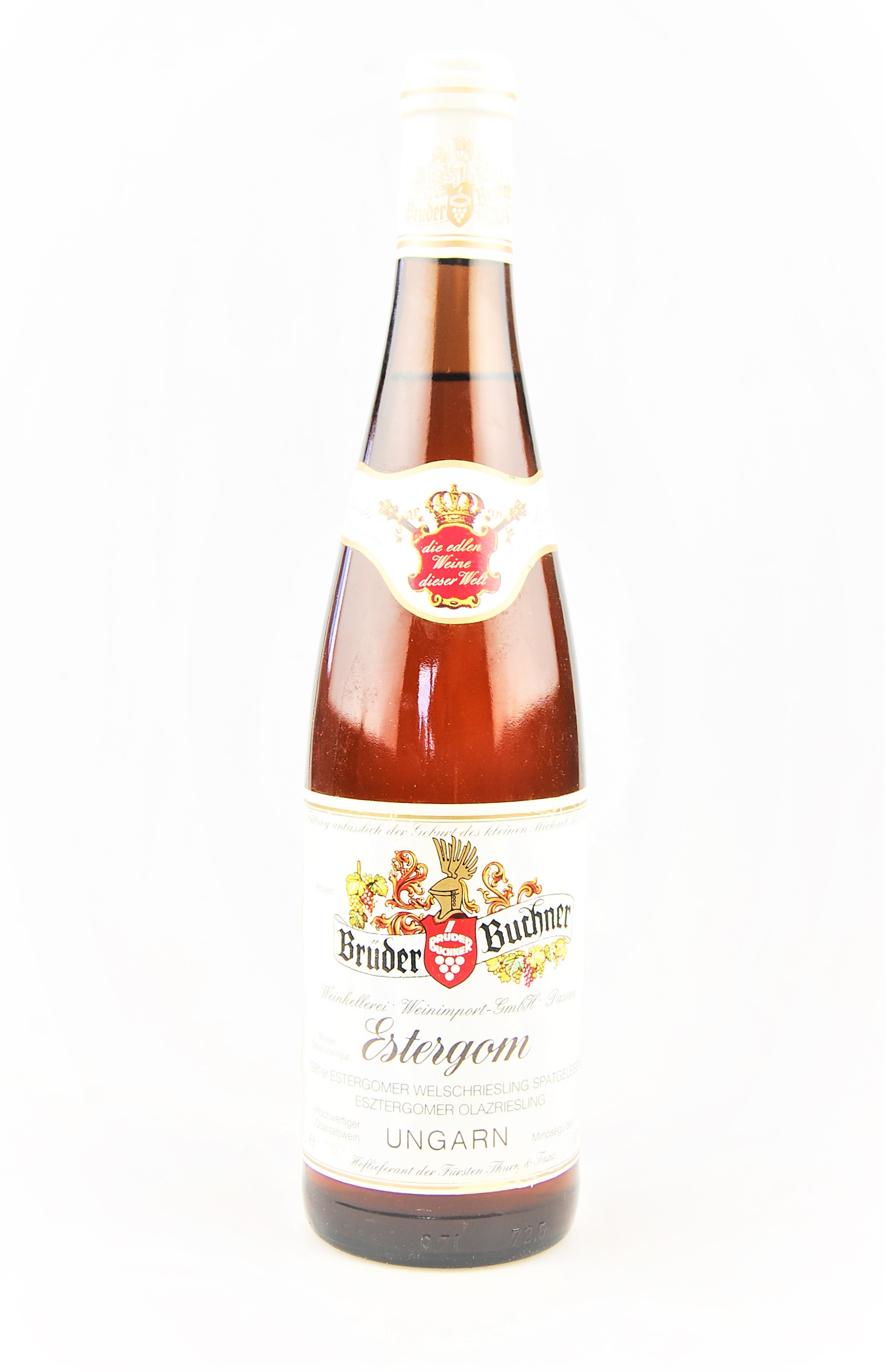 Wein 1981 Estergomer Welschriesling Spätlese