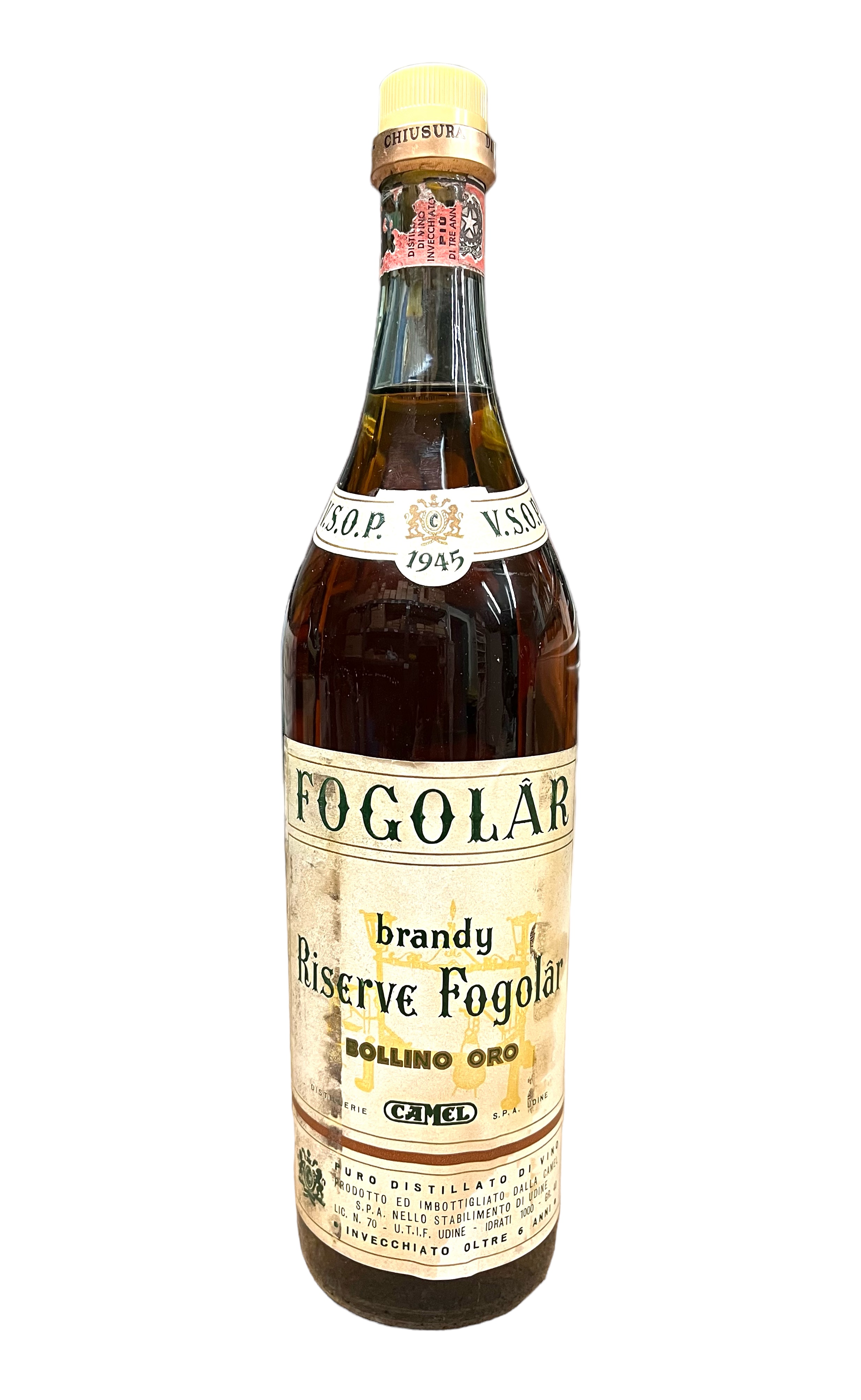 Brandy 1945 Camel Fogolar Riserve V.S.O.P.