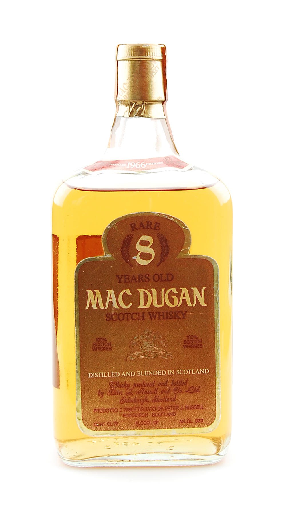 Whisky 1966 Mac Dugan Rare 8 Years Blended Scotch