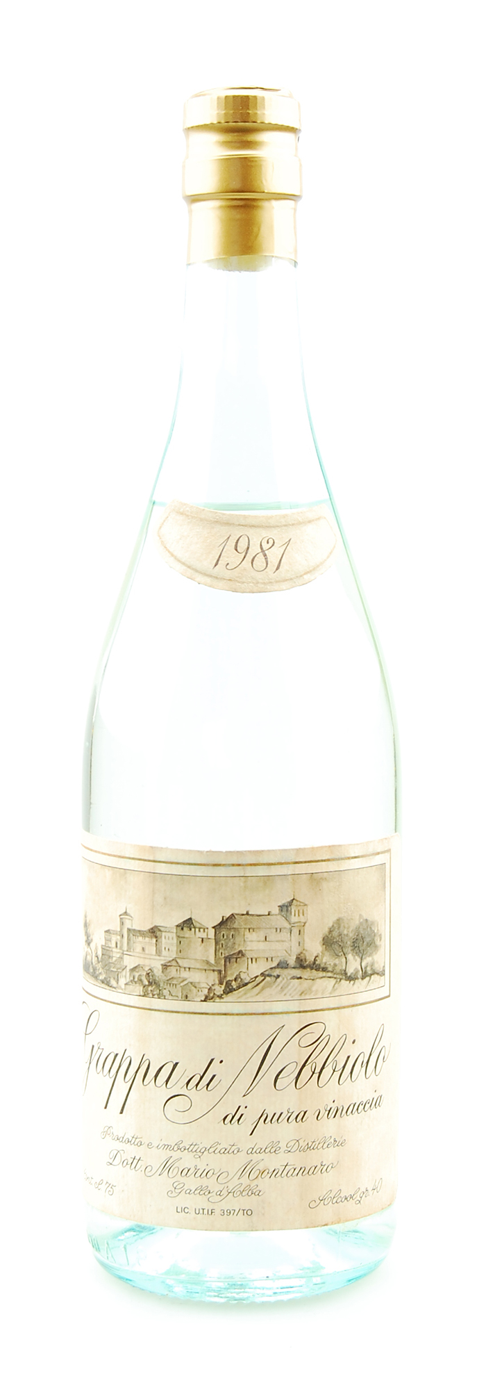 Grappa 1981 di Nebbiolo Mario Montanaro