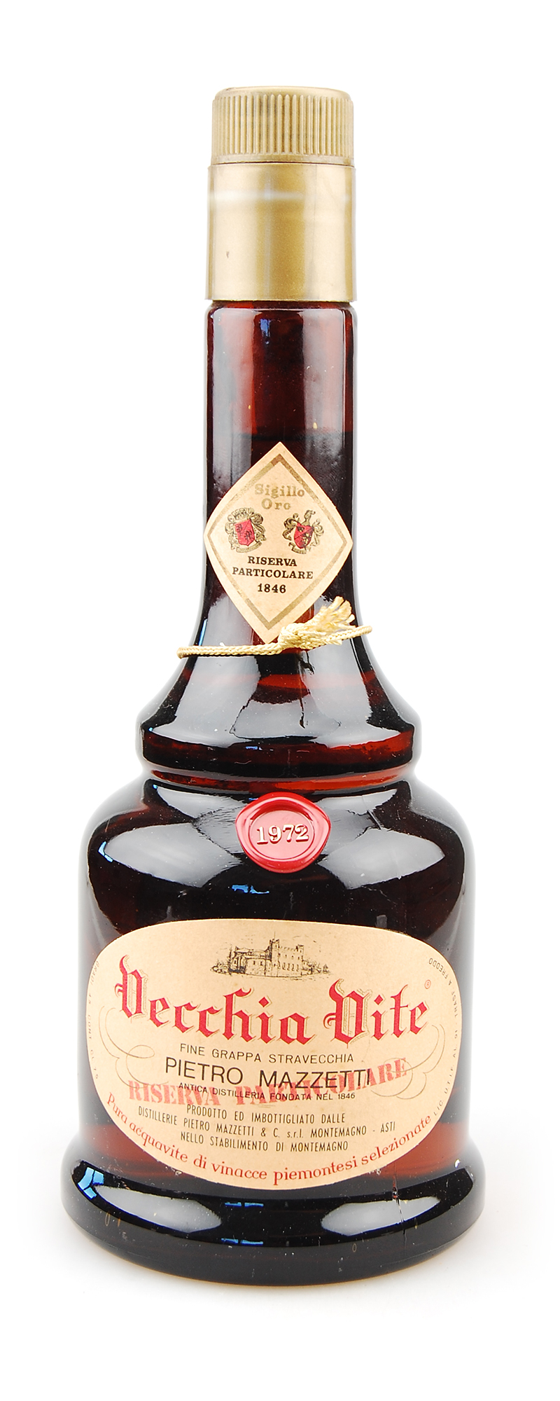 Grappa 1972 Vecchia Vite Stravecchia Riserva Mazzetti