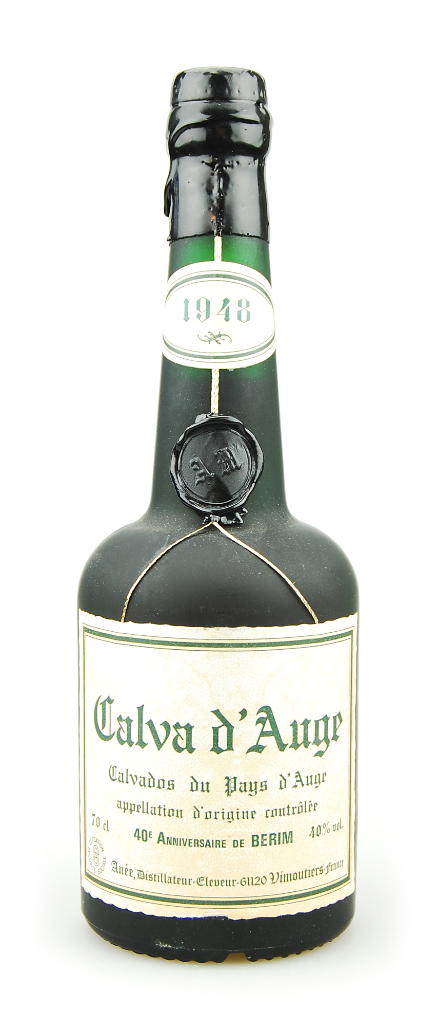 Calvados 1948 Anée Appellation Calvados Controlee