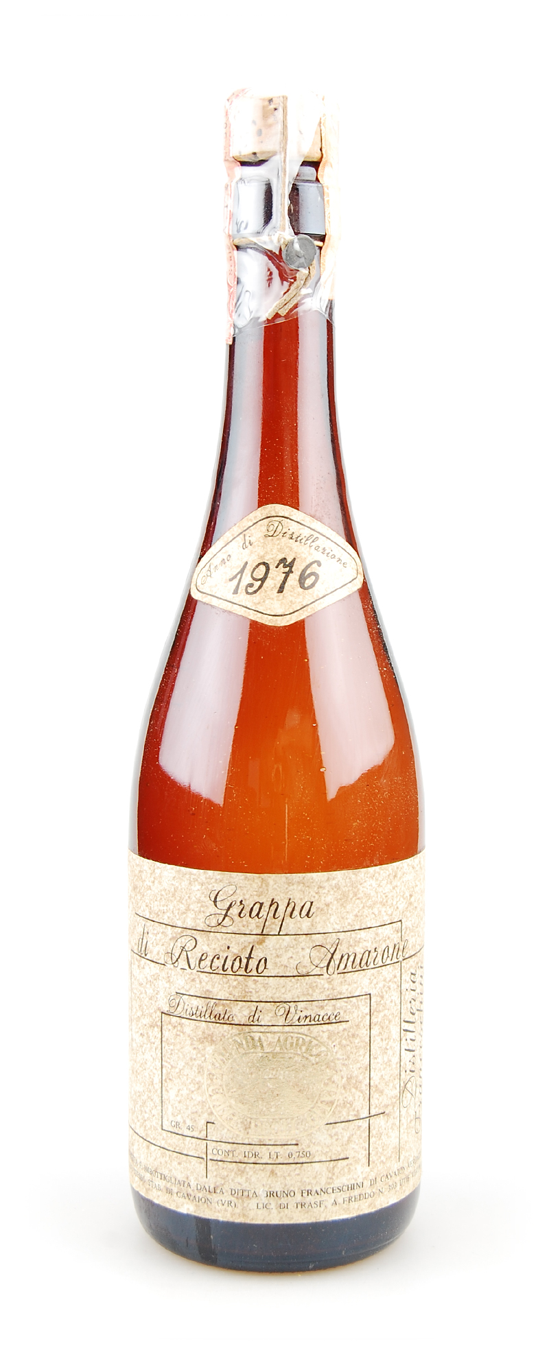 Grappa 1976 di Recioto Amarone Franceschini