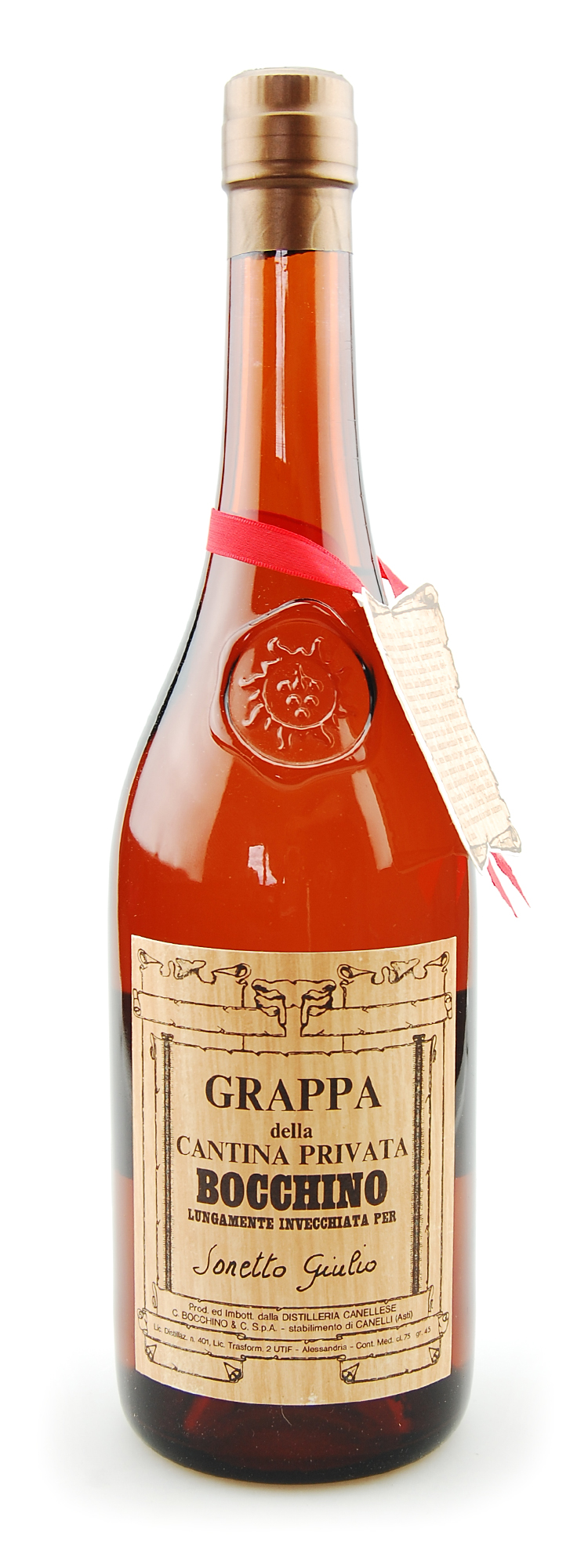 Grappa 1971 della Cantina Privata Bocchino Invecchiata