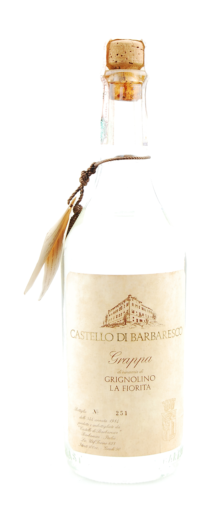 Grappa 1984 di Grignolino La Fiorita Castello di Barbaresco